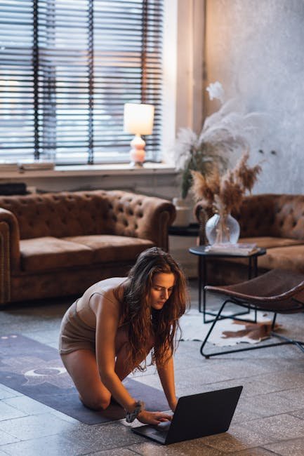 Woman staging workout gear by the door to cue an automatic session.