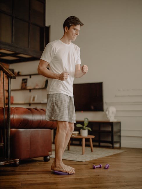 Fitness routine at home with minimal equipment